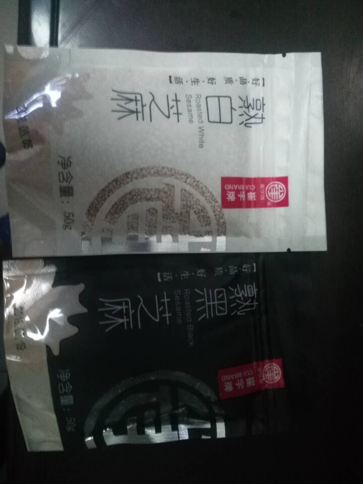 崔字牌熟黑白芝麻无添加无染色无草籽我沙子开袋即食2*50g装怎么样，好用吗，口碑，心得，评价，试用报告,第2张