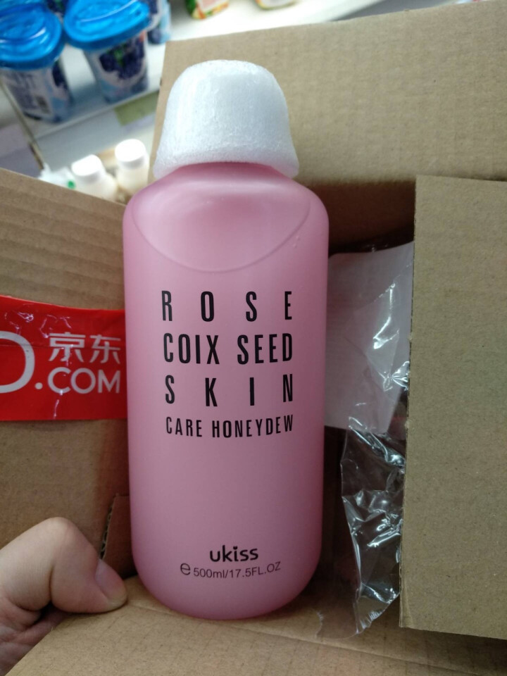 悠珂思 ukiss 玫瑰薏仁爽肤水500ml 粉水 柔肤水 补水怎么样，好用吗，口碑，心得，评价，试用报告,第2张