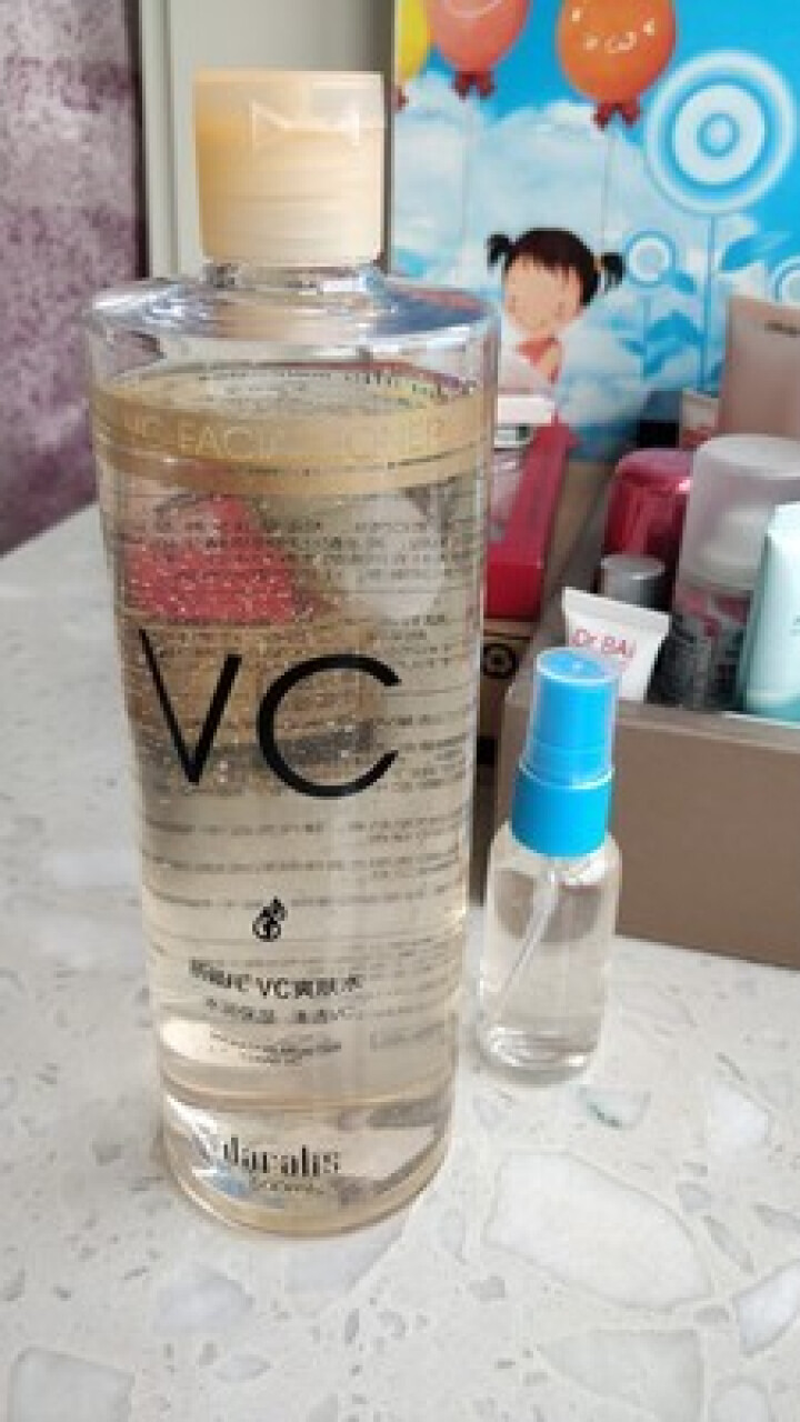 笛爱儿（daralis)VC爽肤水500ml 非泰国收缩毛孔保湿补水控油化妆水亮肤去痘印维C柔肤水女 爽肤水500ml怎么样，好用吗，口碑，心得，评价，试用报告,第2张