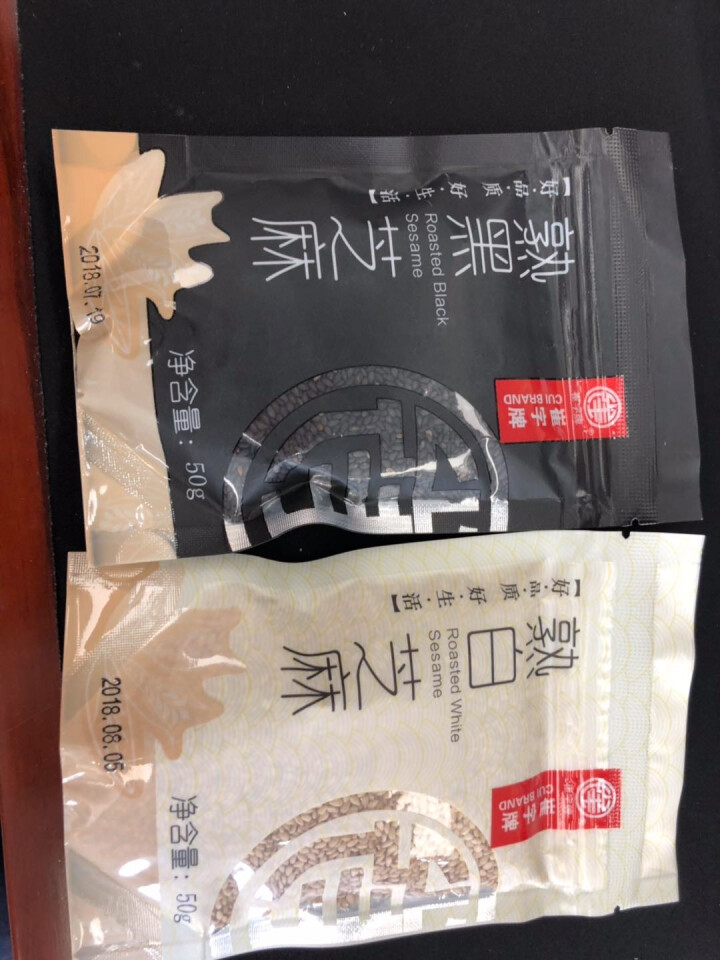 崔字牌熟黑白芝麻无添加无染色无草籽我沙子开袋即食2*50g装怎么样，好用吗，口碑，心得，评价，试用报告,第2张