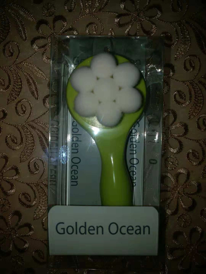 GoldenOcean金海洋梅花双面洗脸刷 站立式软毛硅胶洗脸刷 去黑头去角质 洗脸扑洁面刷 草绿色怎么样，好用吗，口碑，心得，评价，试用报告,第2张