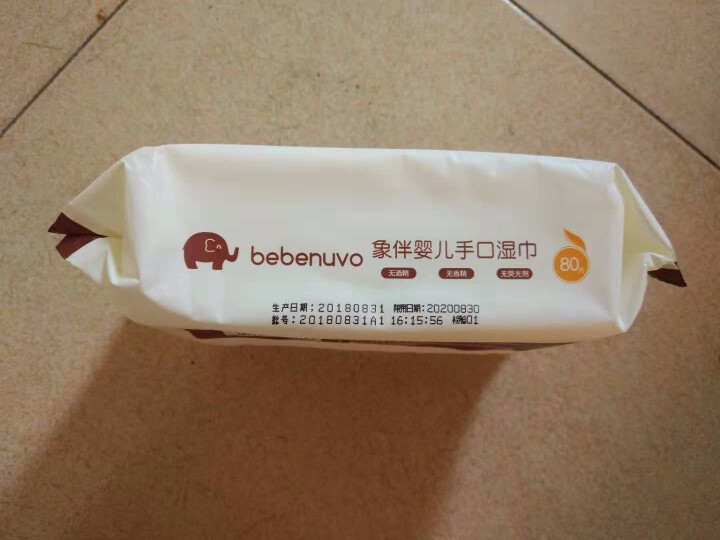 bebenuvo 象伴婴儿手口湿巾80片单包带盖抽纸湿巾怎么样，好用吗，口碑，心得，评价，试用报告,第4张