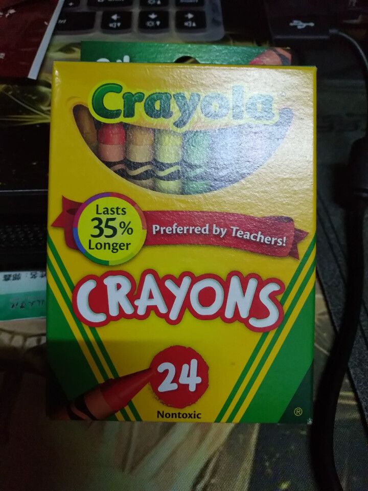 美国绘儿乐Crayola 儿童绘画 画笔工具 彩色蜡笔套装 学生绘画练习 24色标准蜡笔52,第2张