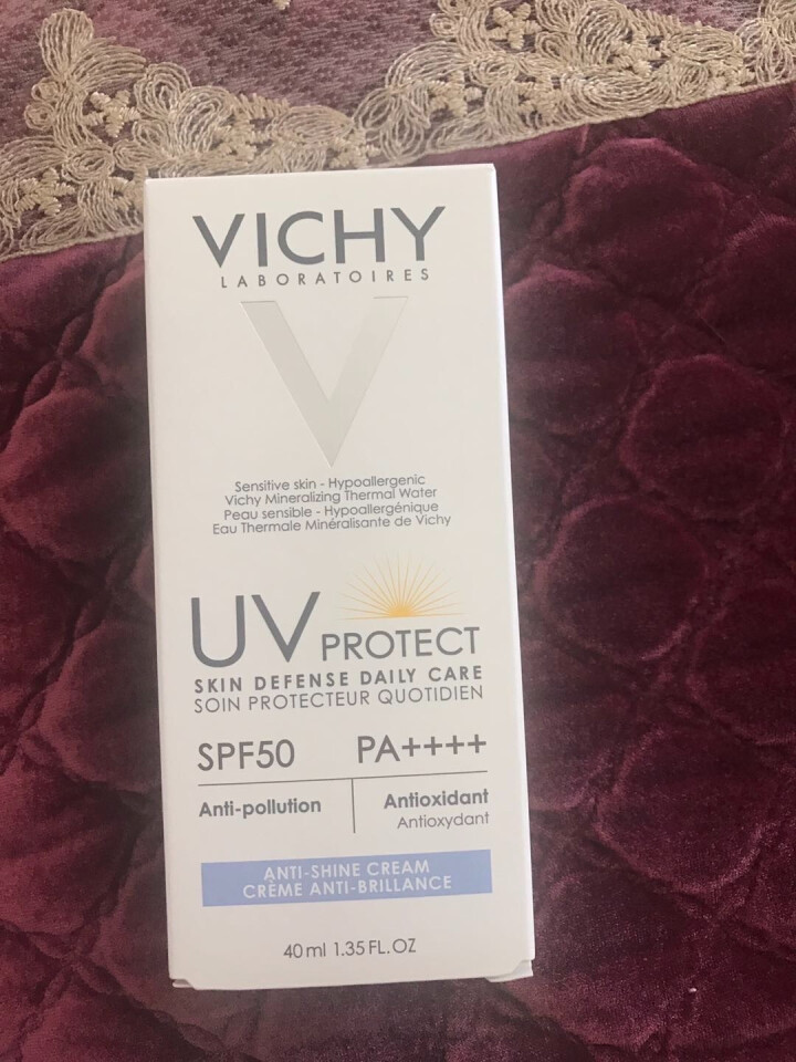 薇姿（VICHY）丝缎柔润每日防晒霜 SPF50 PA++++ 40ml（质地轻薄 滋润防脱妆  法国原装进口）怎么样，好用吗，口碑，心得，评价，试用报告,第2张