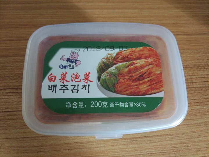 小肥食品白菜泡菜200g辣白菜韩式泡菜腌制咸菜开味下饭菜 小肥泡菜1盒怎么样，好用吗，口碑，心得，评价，试用报告,第2张