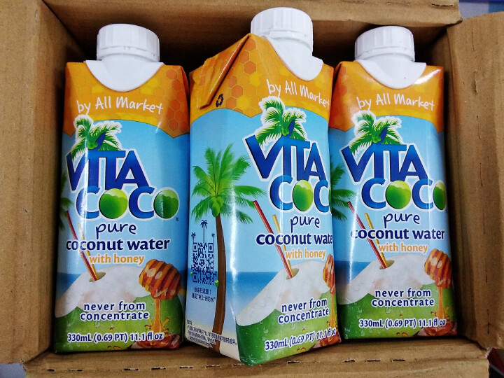 唯他可可（Vita Coco）蜂蜜味天然椰子水进口NFC果汁饮料 330ml*12瓶 整箱怎么样，好用吗，口碑，心得，评价，试用报告,第2张