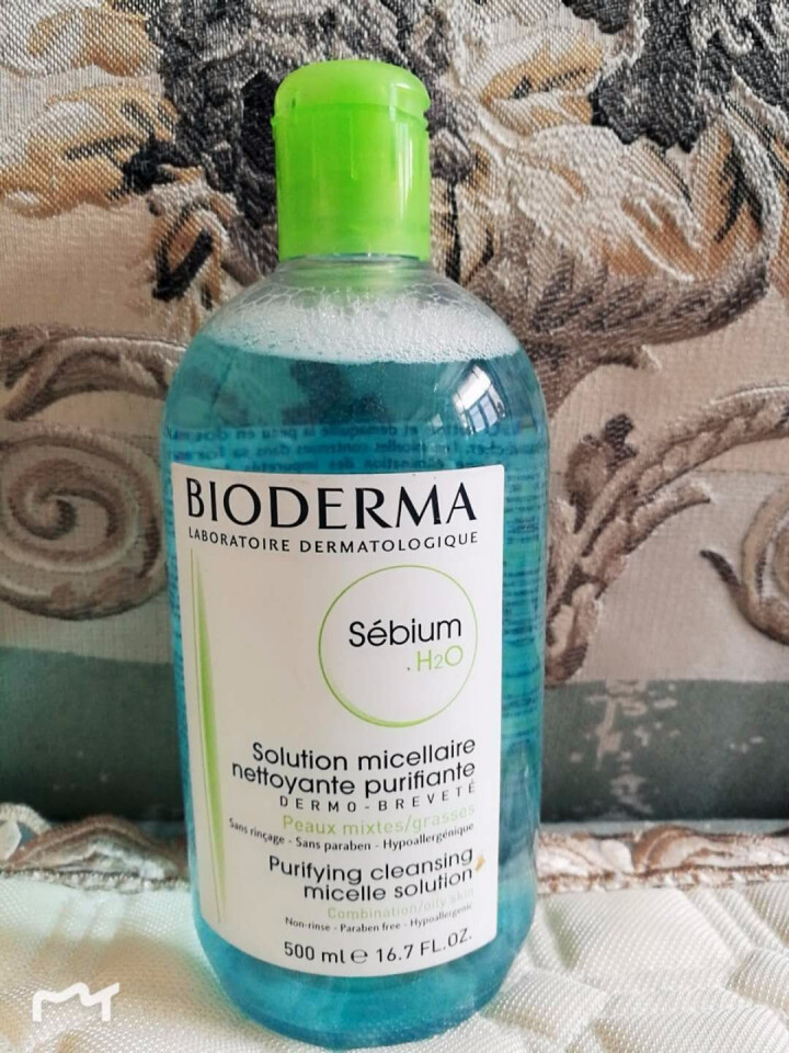 法国贝德玛（Bioderma）净妍控油洁肤液500ml（卸妆水 深层清洁 绿水 控油补水 改善毛孔痘痘 原装进口）怎么样，好用吗，口碑，心得，评价，试用报告,第3张