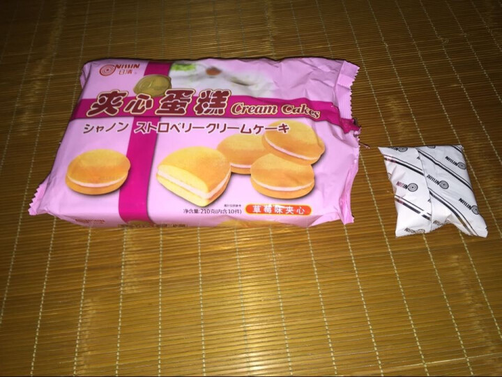 日清（nissin） 夹心蛋糕草莓味 休闲零食派糕点早餐210g怎么样，好用吗，口碑，心得，评价，试用报告,第3张