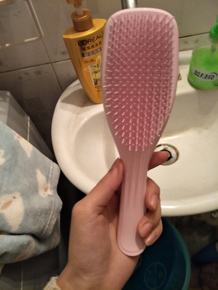 Tangle Teezer 灵巧美发梳 顺发不打结 家用长柄美发梳 按摩梳子 气质粉怎么样，好用吗，口碑，心得，评价，试用报告,第3张