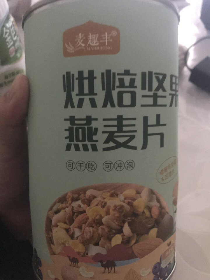 麦趣丰 坚果水果混合燕麦片 即食 干吃玉米片早餐食品 冲饮谷物速食 烘焙坚果燕麦片1罐 500g怎么样，好用吗，口碑，心得，评价，试用报告,第2张