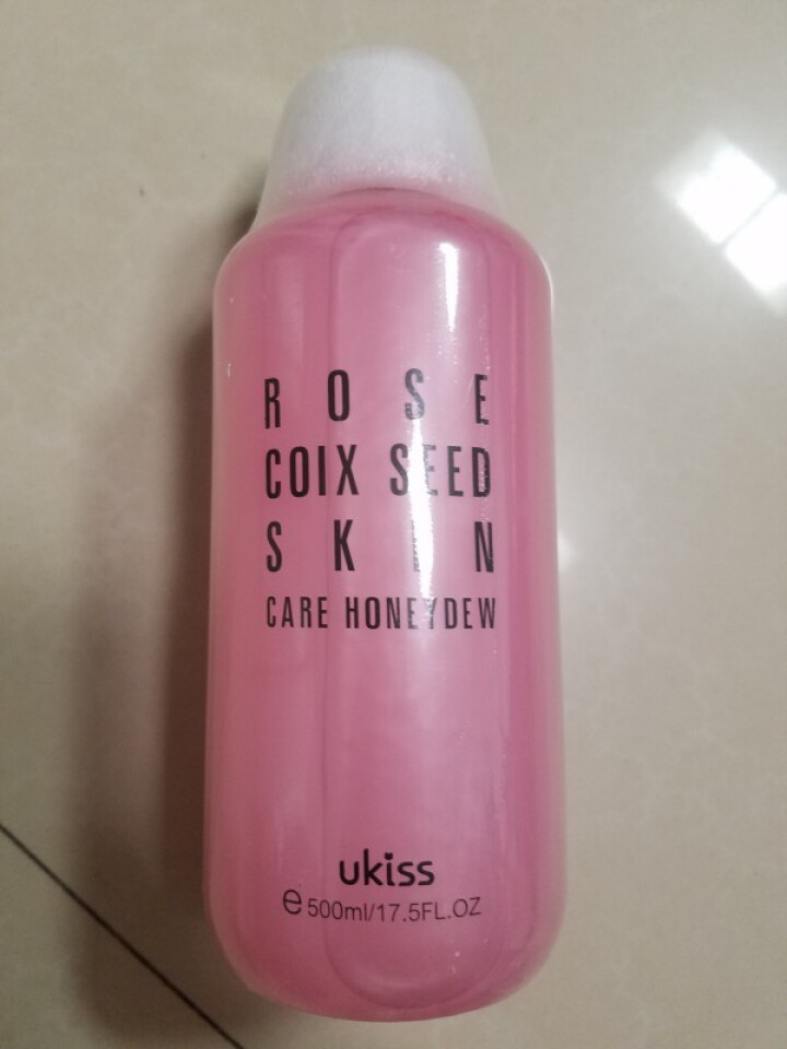 悠珂思 ukiss 玫瑰薏仁爽肤水500ml 粉水 柔肤水 补水怎么样，好用吗，口碑，心得，评价，试用报告,第2张