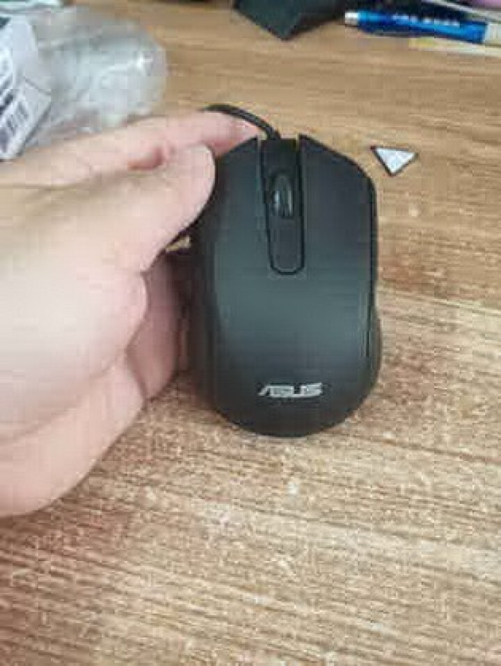 华硕（ASUS） 有线USB鼠标 笔记本台式电脑通用家用鼠标黑色 AE,第4张