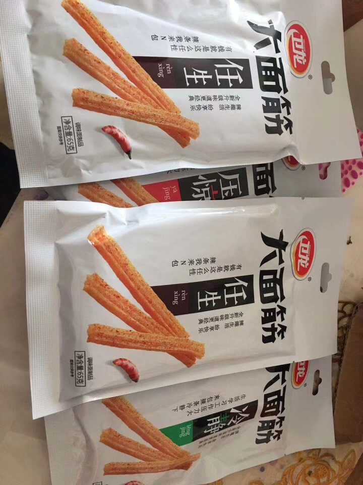 金典美味辣条大面筋65克x5袋口味混搭大包麻辣味怀旧【加面食更有味】 65克5袋一组怎么样，好用吗，口碑，心得，评价，试用报告,第4张