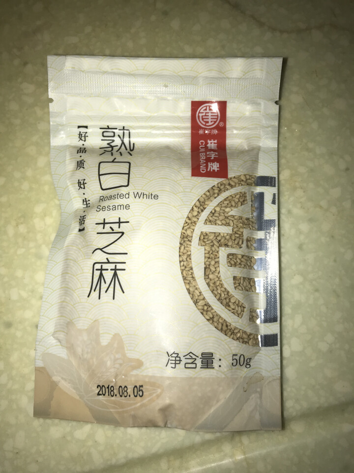 崔字牌熟黑白芝麻无添加无染色无草籽我沙子开袋即食2*50g装怎么样，好用吗，口碑，心得，评价，试用报告,第3张