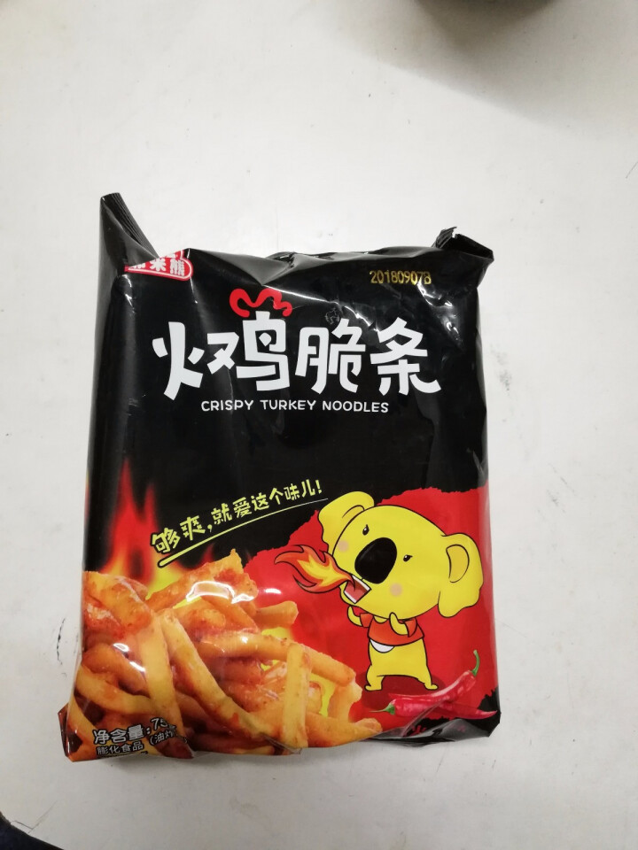 耶米熊 火鸡脆条75g 休闲零食膨化小吃脆条薯条休闲零食小吃 薯条虾条 香辣味怎么样，好用吗，口碑，心得，评价，试用报告,第2张