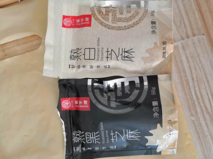 崔字牌熟黑白芝麻无添加无染色无草籽我沙子开袋即食2*50g装怎么样，好用吗，口碑，心得，评价，试用报告,第2张