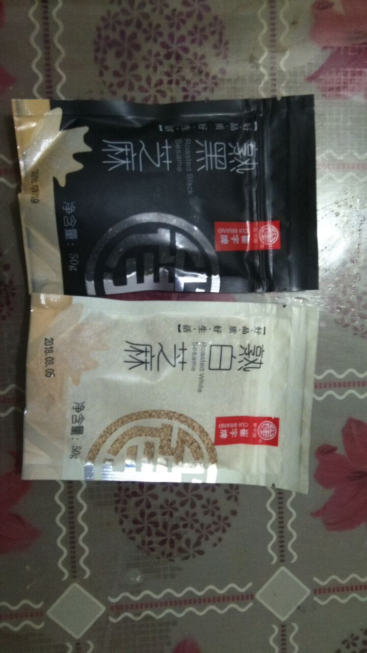 崔字牌熟黑白芝麻无添加无染色无草籽我沙子开袋即食2*50g装怎么样，好用吗，口碑，心得，评价，试用报告,第2张