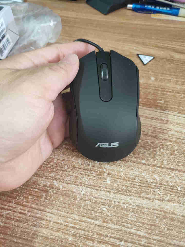 华硕（ASUS） 有线USB鼠标 笔记本台式电脑通用家用鼠标黑色 AE,第2张