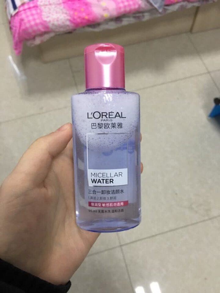 欧莱雅（L'OREAL） 欧莱雅卸妆水三合一卸妆洁颜水液油脸部温和卸妆深层清洁毛孔无刺激 卸妆水倍润型95ml怎么样，好用吗，口碑，心得，评价，试用报告,第3张