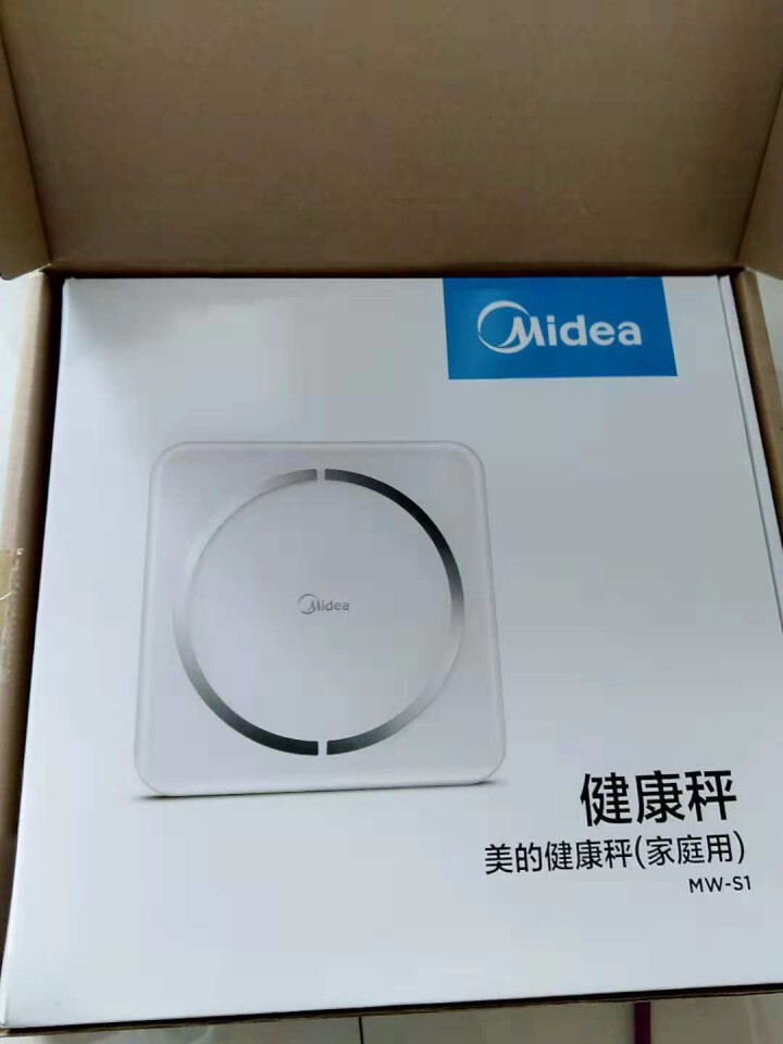 美的（Midea）体脂秤  智能电子秤  蓝牙APP QQ微信兼容 不锈钢镜面 MW,第2张