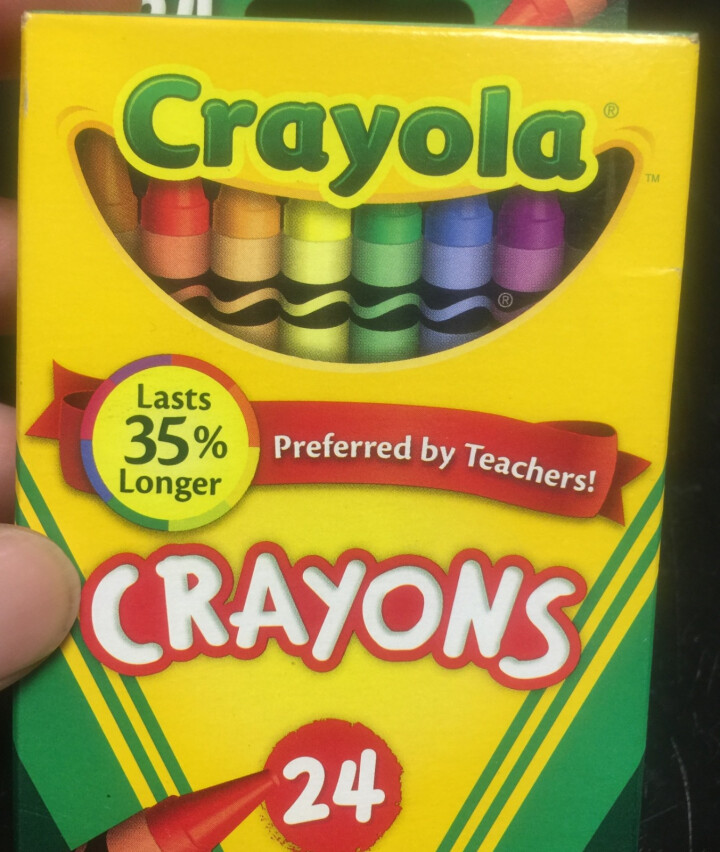 美国绘儿乐Crayola 儿童绘画 画笔工具 彩色蜡笔套装 学生绘画练习 24色标准蜡笔52,第2张