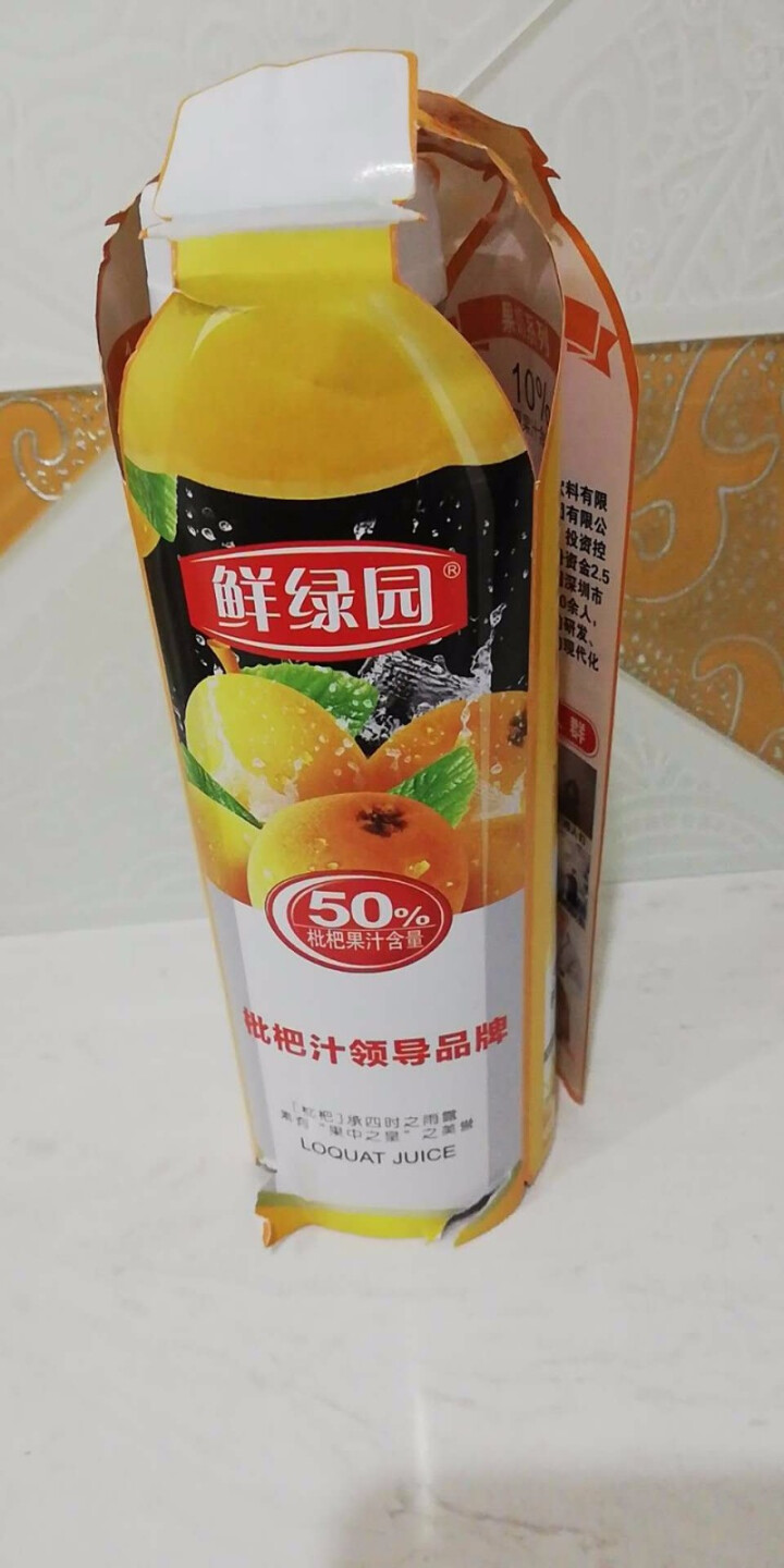 鲜绿园 枇杷汁100%枇杷王枇杷原浆果汁饮料大瓶饮料300ml 单瓶装试饮活动怎么样，好用吗，口碑，心得，评价，试用报告,第2张