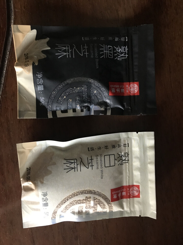 崔字牌熟黑白芝麻无添加无染色无草籽我沙子开袋即食2*50g装怎么样，好用吗，口碑，心得，评价，试用报告,第2张