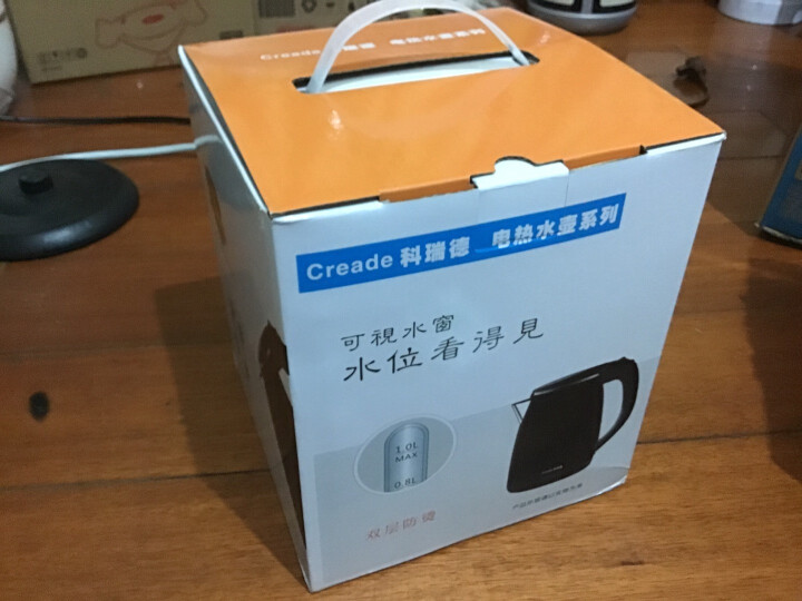 科瑞德（Creade）五星级酒店电热水壶 1.0L食品级不锈钢  自动断电防烫 家居热水壶 1.0L野性黑色怎么样，好用吗，口碑，心得，评价，试用报告,第3张