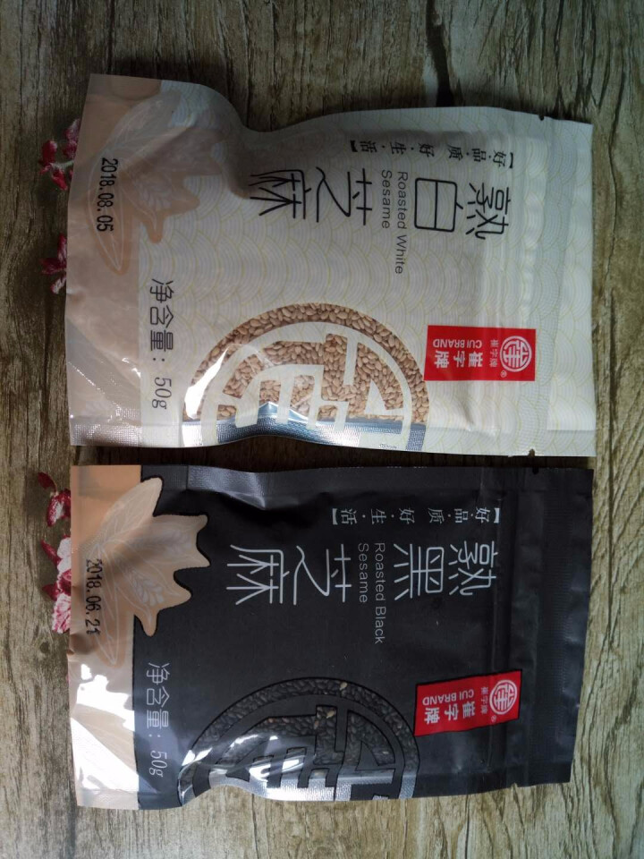 崔字牌熟黑白芝麻无添加无染色无草籽我沙子开袋即食2*50g装怎么样，好用吗，口碑，心得，评价，试用报告,第2张