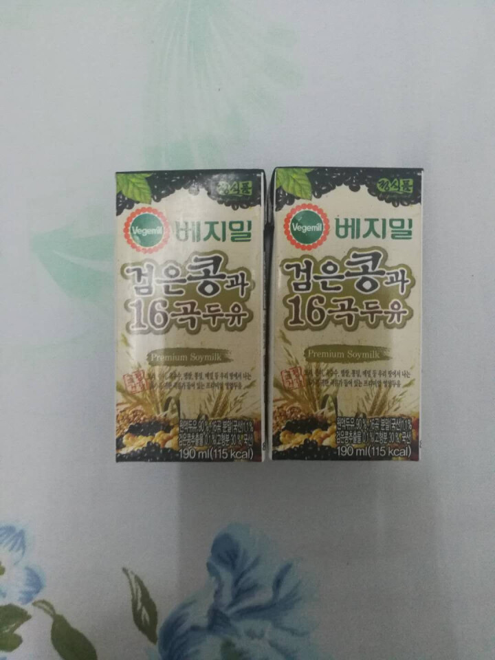 韩国进口 倍吉美尔16谷物黑豆豆奶营养豆乳 190ml*2（体验装）怎么样，好用吗，口碑，心得，评价，试用报告,第2张