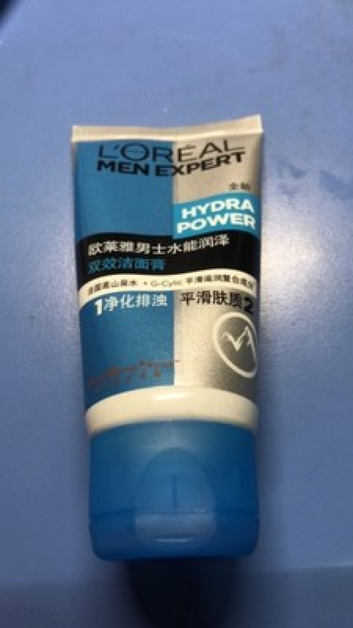 欧莱雅（LOREAL） 男士火山岩控油清痘洁面膏 洁面乳清洁毛孔去黑头洗面奶净彻毛孔抗痘去痘 男士护肤水能润泽双效洁面膏100nl怎么样，好用吗，口碑，心得，评,第2张