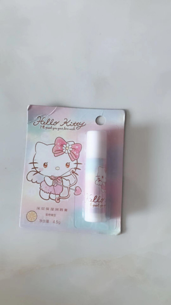 Hello kitty滋润保湿女士无色润唇膏裸色补水男士润唇膏 深层保湿 香橙4.5g/支怎么样，好用吗，口碑，心得，评价，试用报告,第3张