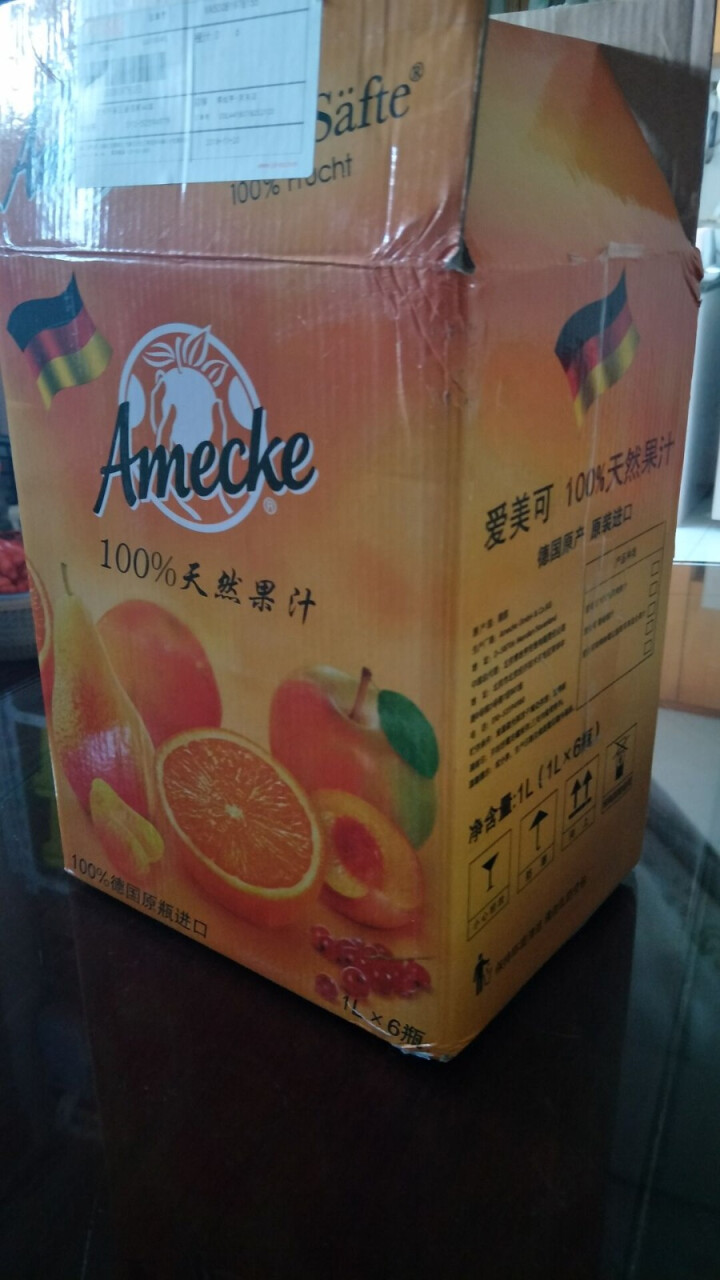 爱美可（Amecke）德国原装进口 100%鲜榨果肉橙汁果汁 1L*6瓶整箱装果汁饮料 京东包邮怎么样，好用吗，口碑，心得，评价，试用报告,第4张