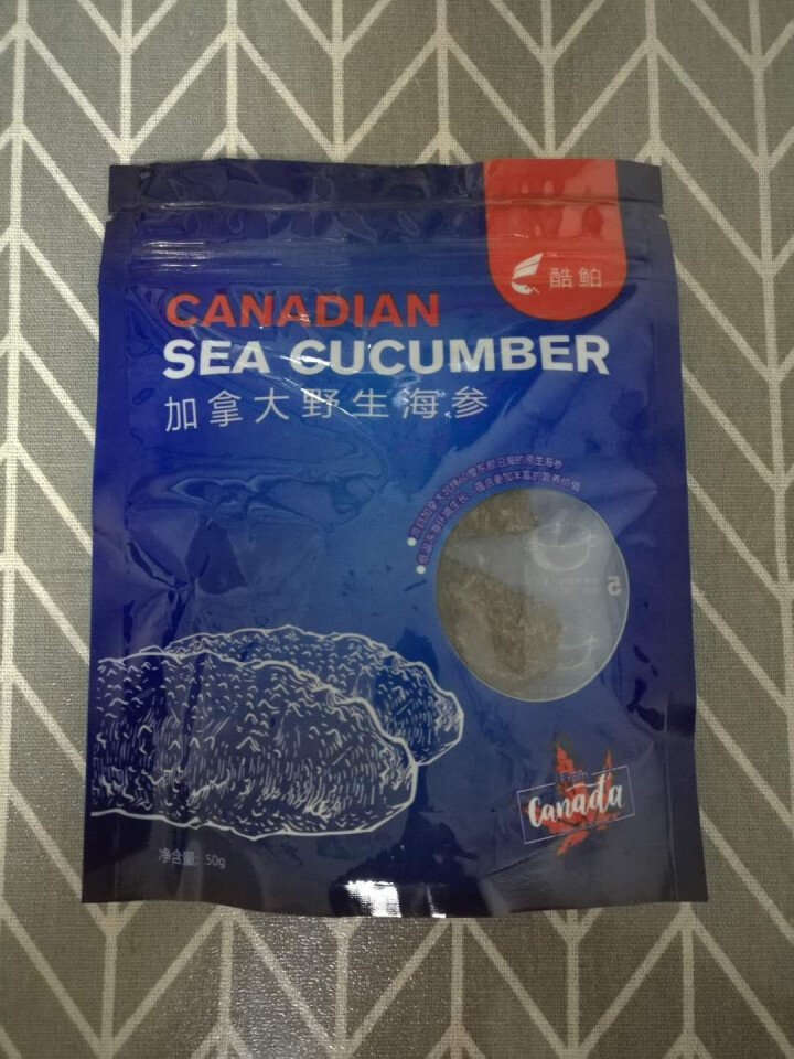 酷鲌加拿大进口野生淡干海参 干海参干货即食 食补 4060型 50g 4,第2张