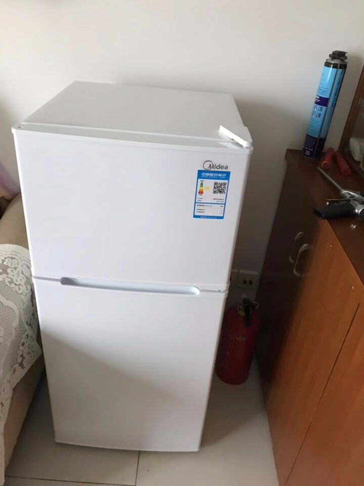 美的（Midea）112升小型家用双开门小冰箱宿舍迷你电冰箱冷藏冷冻节能保鲜 BCD,第3张