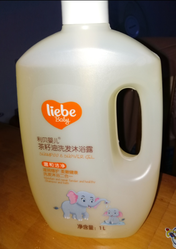 【买一送六】利贝婴儿茶籽油洗发沐浴露家庭装1000ml 新生儿宝宝专用儿童沐浴露洗发水二合一 单瓶装（1L）怎么样，好用吗，口碑，心得，评价，试用报告,第3张