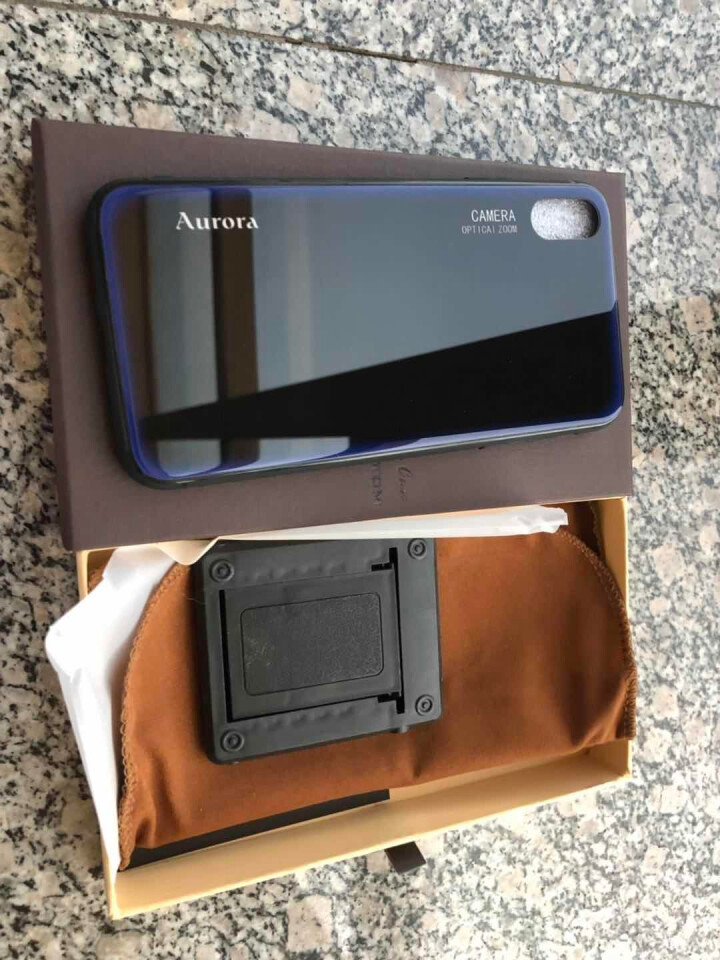 赛盟 炫光苹果xsmax保护套iphone xs max手机壳全包xr手机外壳男女款防摔玻璃壳 炫光蓝+全屏钢化膜 苹果xsmax,第4张