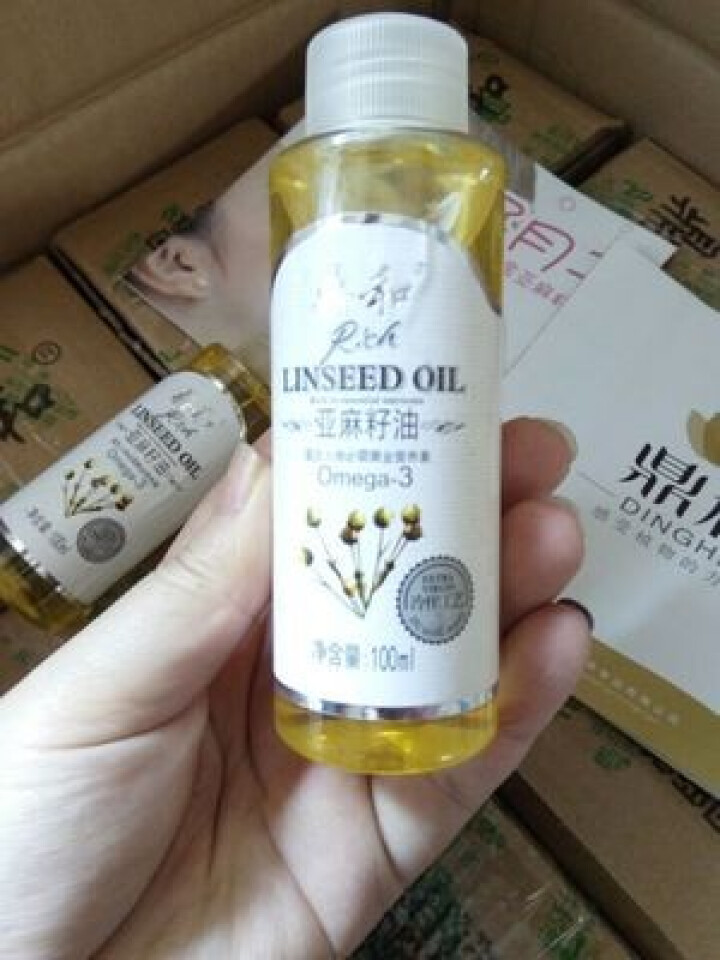 鼎和 内蒙古初榨冷榨脱蜡一级亚麻籽油食用油孕妇高亚麻酸100ml/瓶 节日礼品怎么样，好用吗，口碑，心得，评价，试用报告,第4张