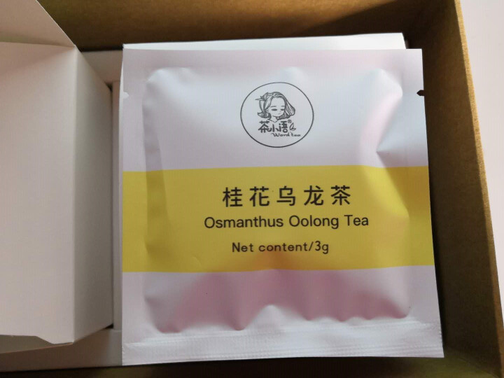 茶小语 桂花乌龙茶 乌龙茶茶叶  桂花花草茶 三角包袋泡茶 礼盒装12袋/盒 桂花乌龙茶怎么样，好用吗，口碑，心得，评价，试用报告,第3张