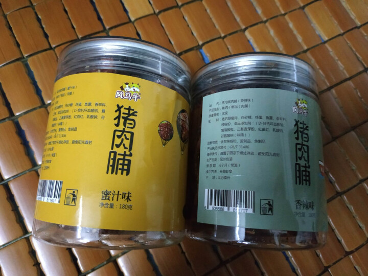 风马牛 肉干肉脯休闲零食猪肉脯靖江特产2018新款 360g/2罐 蜜汁香辣原味3种口味 1罐蜜汁 1罐香辣怎么样，好用吗，口碑，心得，评价，试用报告,第2张