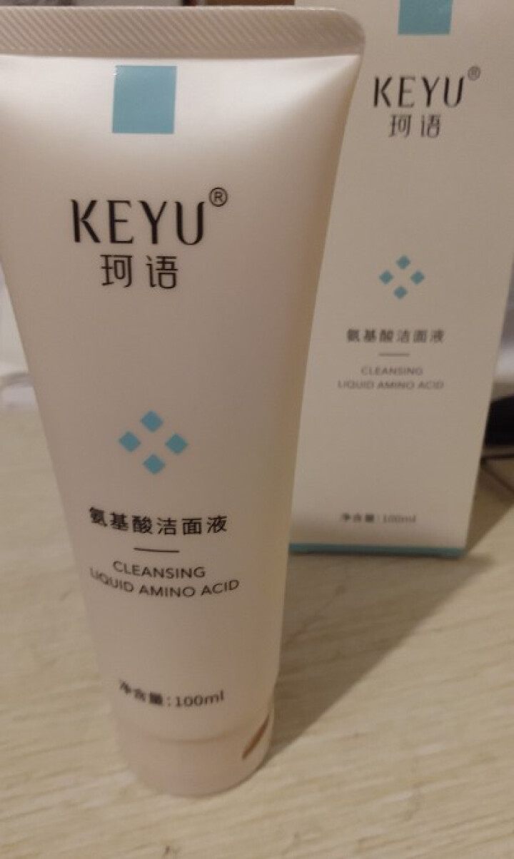 珂语(KEYU)洗面奶氨基酸洁面液100ml（温和净肤锁水保湿 敏感肌洁面乳男女适用）怎么样，好用吗，口碑，心得，评价，试用报告,第4张