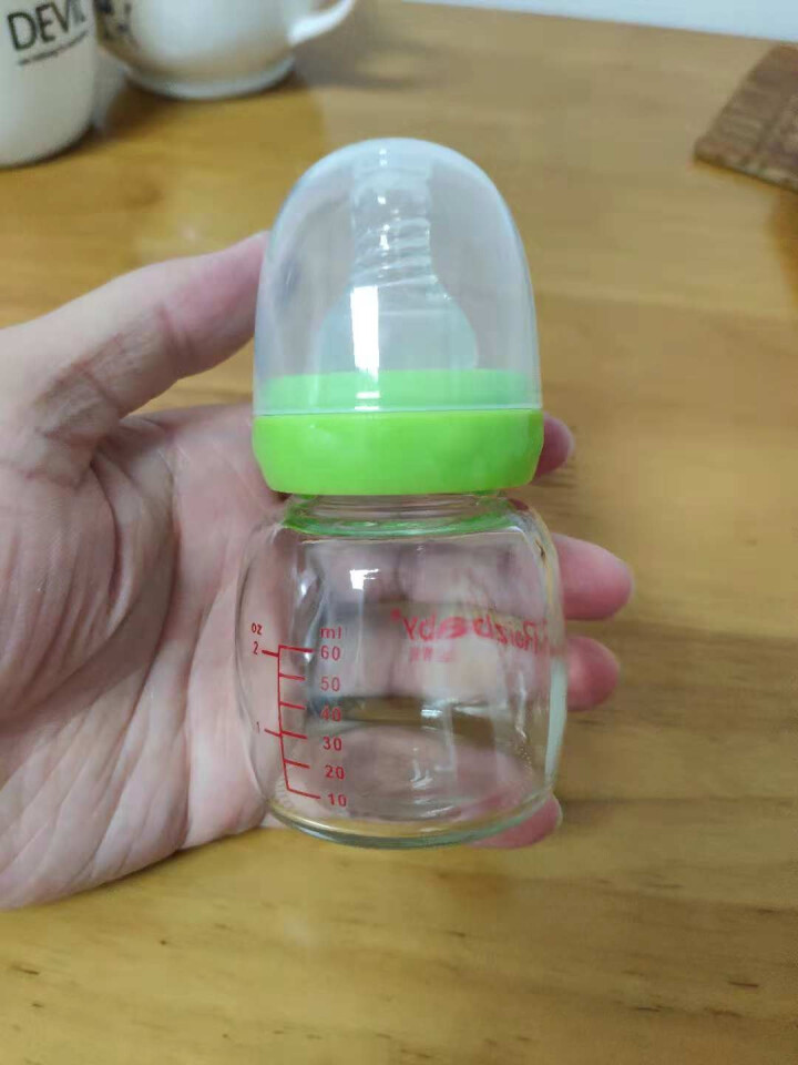 玻璃果汁奶瓶初生婴儿宝宝喝水奶瓶防呛喂药便携小奶瓶60ml 绿色怎么样，好用吗，口碑，心得，评价，试用报告,第3张