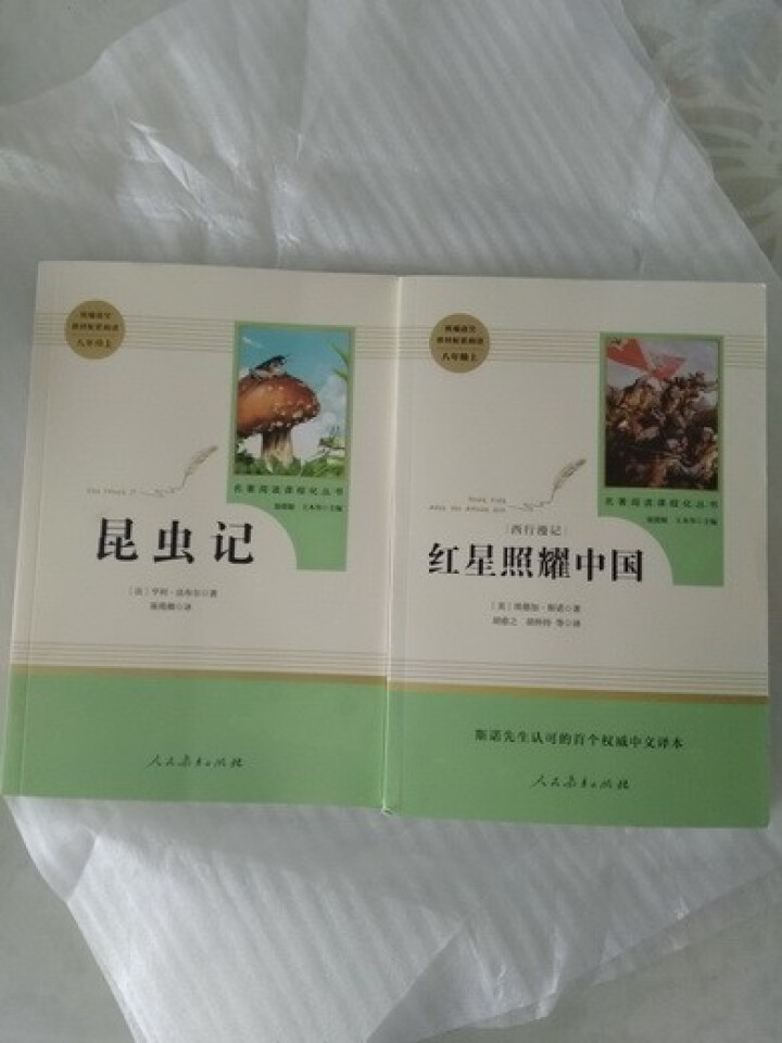 红星照耀中国+昆虫记人民教育出版社八年级上册统编语文教材配套阅读教育部指定人教版昆虫记红星照耀中国怎么样，好用吗，口碑，心得，评价，试用报告,第3张