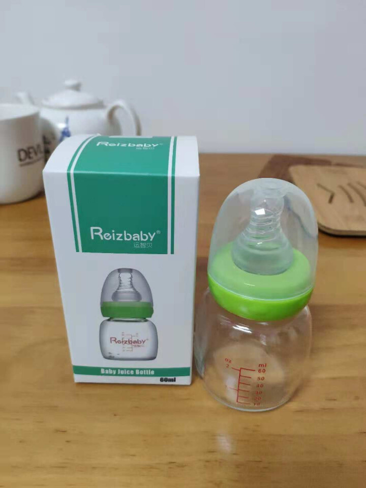 玻璃果汁奶瓶初生婴儿宝宝喝水奶瓶防呛喂药便携小奶瓶60ml 绿色怎么样，好用吗，口碑，心得，评价，试用报告,第2张