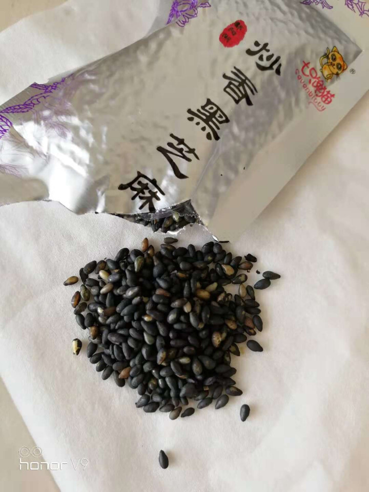 七只馋猫 炒香黑芝麻150g【第2件5折】（5gx30袋独立小包装） 即食免洗 五谷杂粮休闲零食怎么样，好用吗，口碑，心得，评价，试用报告,第4张