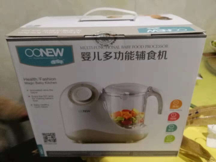 喔喔牛（oonew） 宝宝辅食研磨器婴儿辅食机哺食工具蒸煮搅拌一体 淡雅灰怎么样，好用吗，口碑，心得，评价，试用报告,第2张