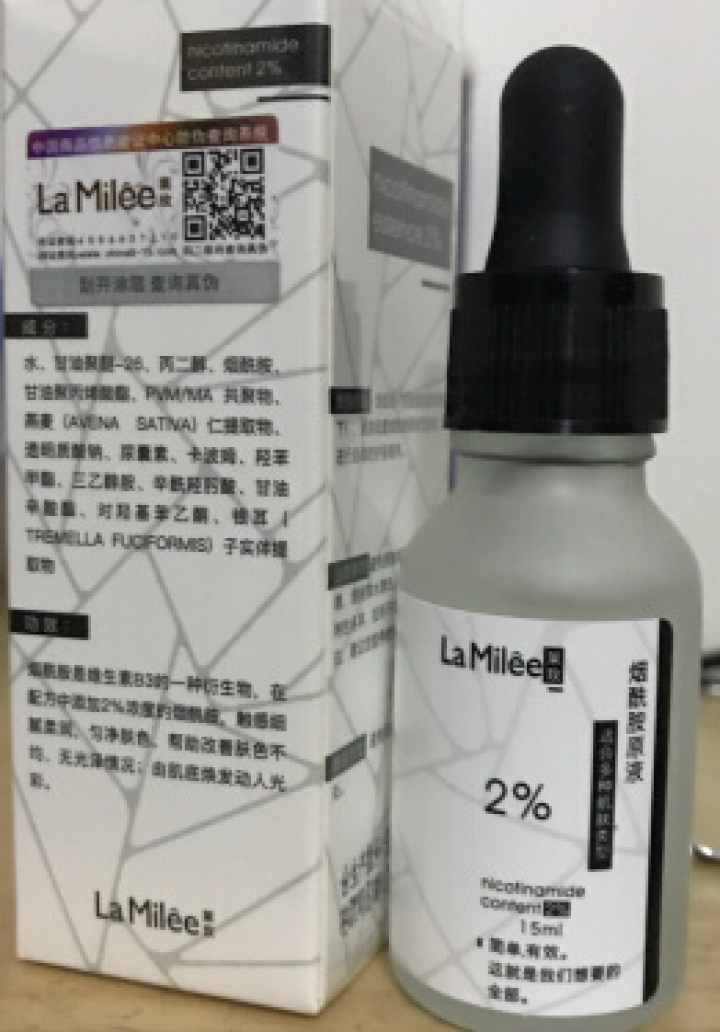 LaMilee莱玫 烟酰胺原液 补水保湿祛黄提亮肤色美肤白皙小白瓶面部精华液怎么样，好用吗，口碑，心得，评价，试用报告,第2张