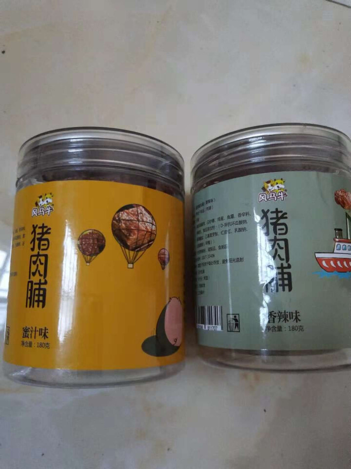 风马牛 肉干肉脯休闲零食猪肉脯靖江特产2018新款 360g/2罐 蜜汁香辣原味3种口味 1罐蜜汁 1罐香辣怎么样，好用吗，口碑，心得，评价，试用报告,第2张