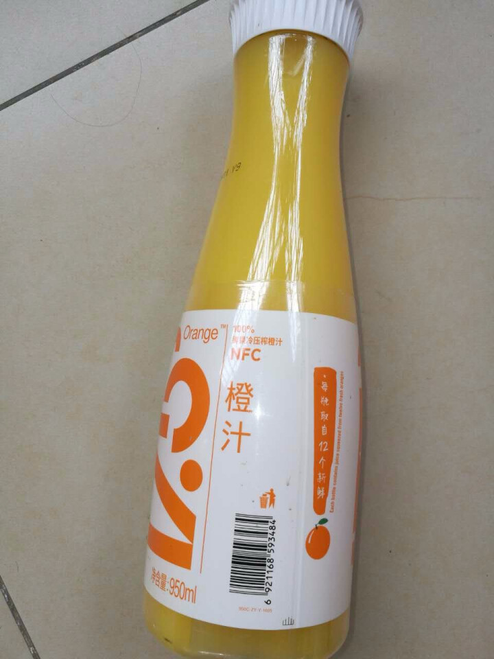 农夫山泉17.5°橙汁  NFC果汁（非浓缩还原果汁）100%鲜果冷压榨 950ml/瓶怎么样，好用吗，口碑，心得，评价，试用报告,第2张