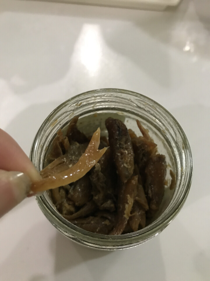 沙沫 即食小黄鱼208g 玻璃瓶装 零食黄花鱼海鲜罐头怎么样，好用吗，口碑，心得，评价，试用报告,第4张